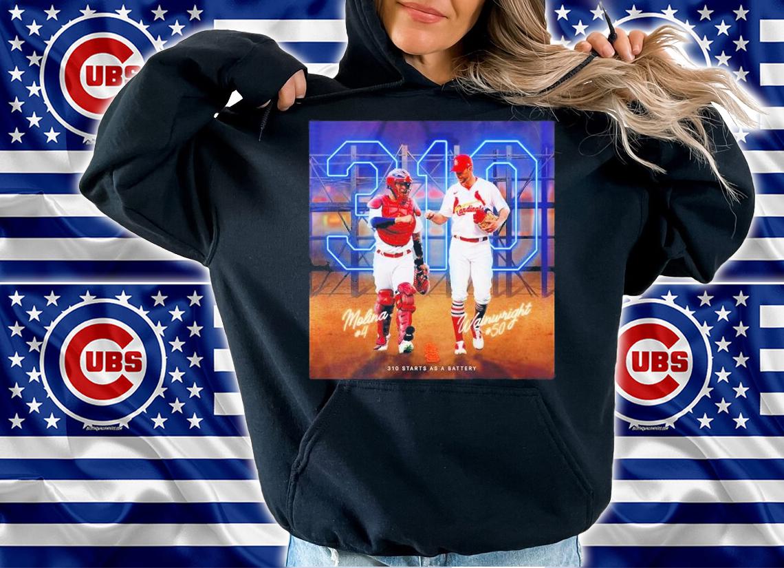 Yadier Molina And Adam Wainwright 322 Starts As A Battery Shirt t-shirt hoodie