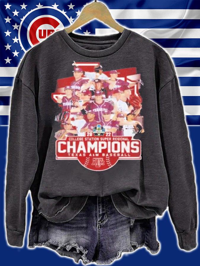 Texas A&M Baseball 2022 College Station Super Regional Champions Shirt t-shirt