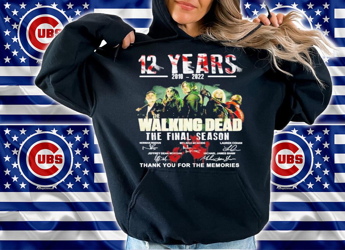 12 Years 2010-2022 The Walking Dead The Final Season Signatures Thank You For The Memories Shirt t-shirt