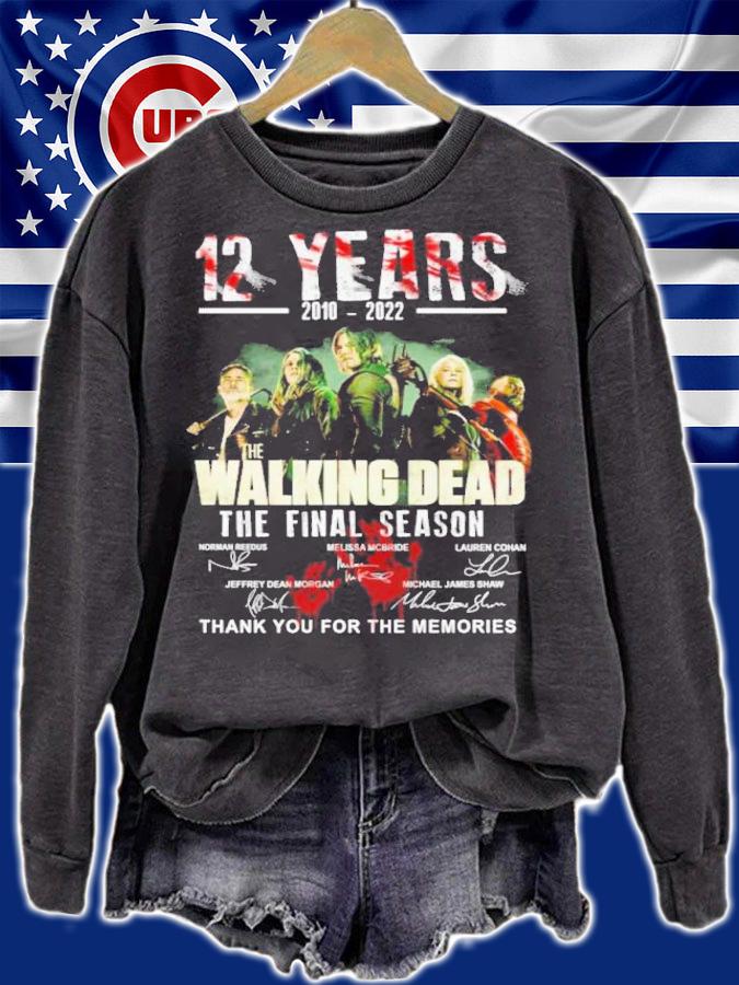 12 Years 2010-2022 The Walking Dead The Final Season Signatures Thank You For The Memories Shirt t-shirt