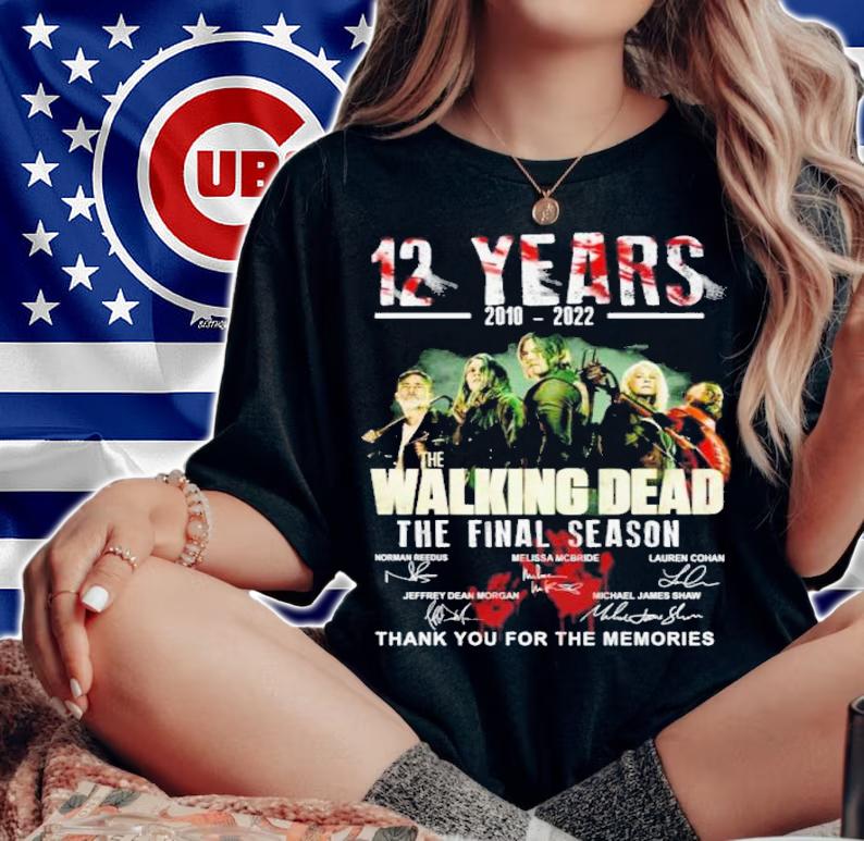 12 Years 2010-2022 The Walking Dead The Final Season Signatures Thank You For The Memories Shirt t-shirt