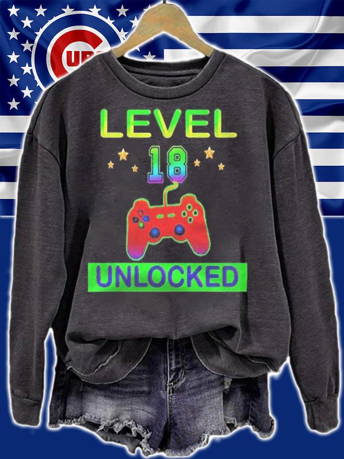 18Th Birthday Level 18 Unlocked Birthday Gifts Shirt t-shirt sweatshirt