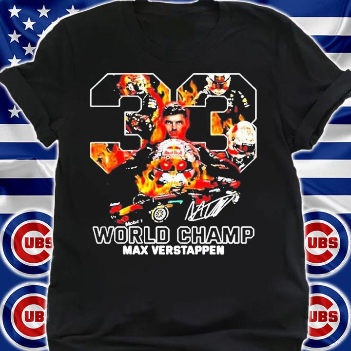 33 World Champion Max Verstappen Signature T-Shirt t-shirt