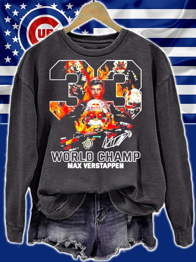 33 World Champion Max Verstappen Signature T-Shirt t-shirt
