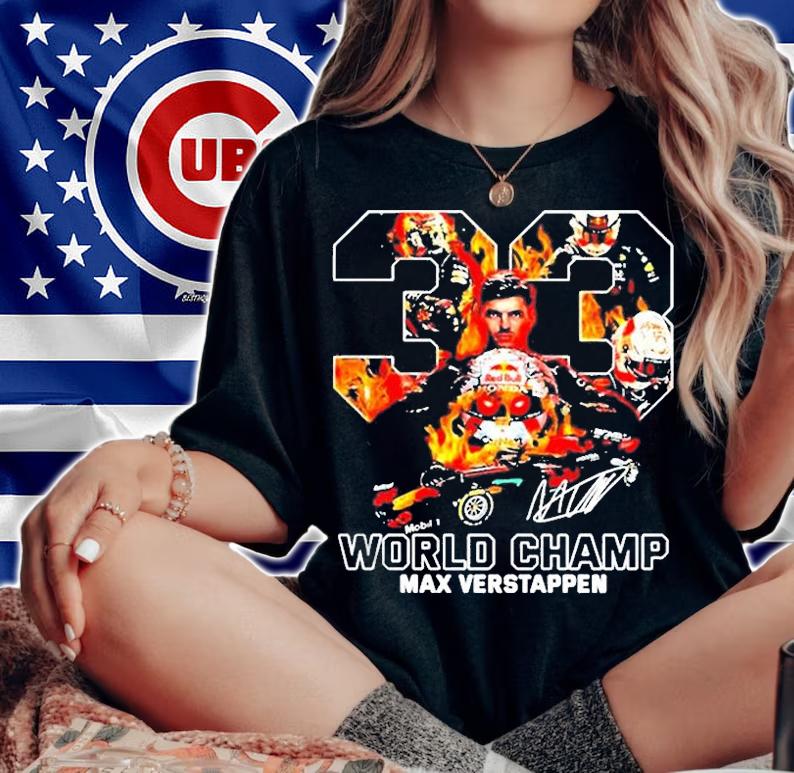 33 World Champion Max Verstappen Signature T-Shirt t-shirt