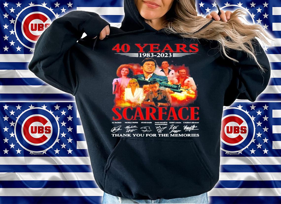 40 Years 1983-2023 Scarface Signatures Thank You For The Memories Shirt t-shirt
