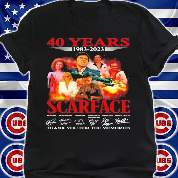 40 Years 1983-2023 Scarface Signatures Thank You For The Memories Shirt t-shirt