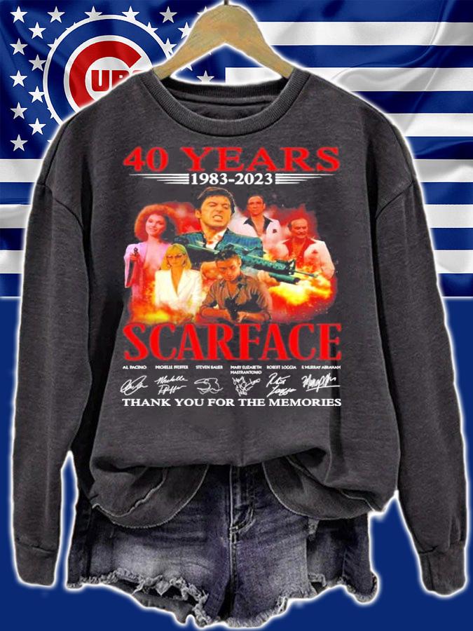 40 Years 1983-2023 Scarface Signatures Thank You For The Memories Shirt t-shirt
