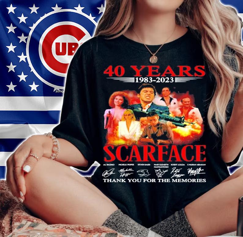 40 Years 1983-2023 Scarface Signatures Thank You For The Memories Shirt t-shirt