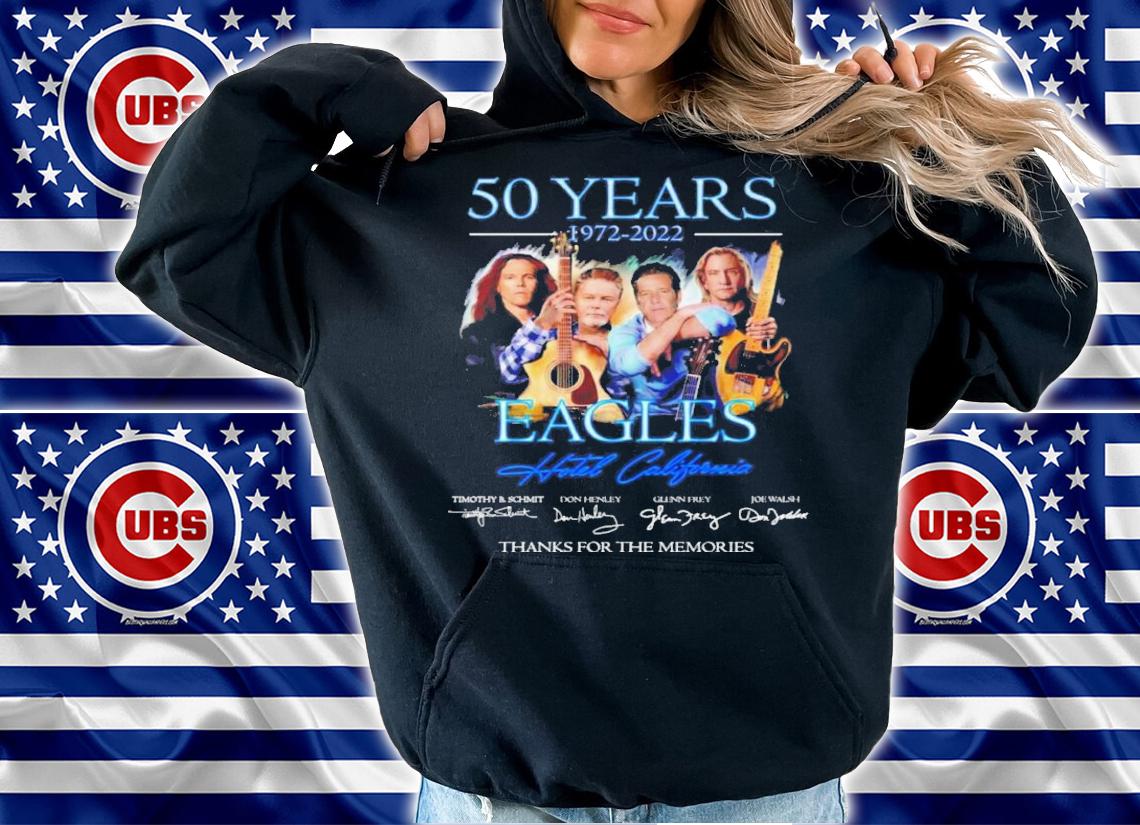 50 Years 1972-2022 Eagles Hotel California Signatures Thank You For The Memories Shirt t-shirt