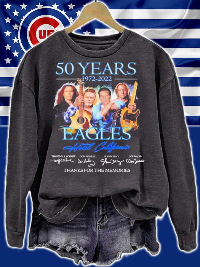 50 Years 1972-2022 Eagles Hotel California Signatures Thank You For The Memories Shirt t-shirt