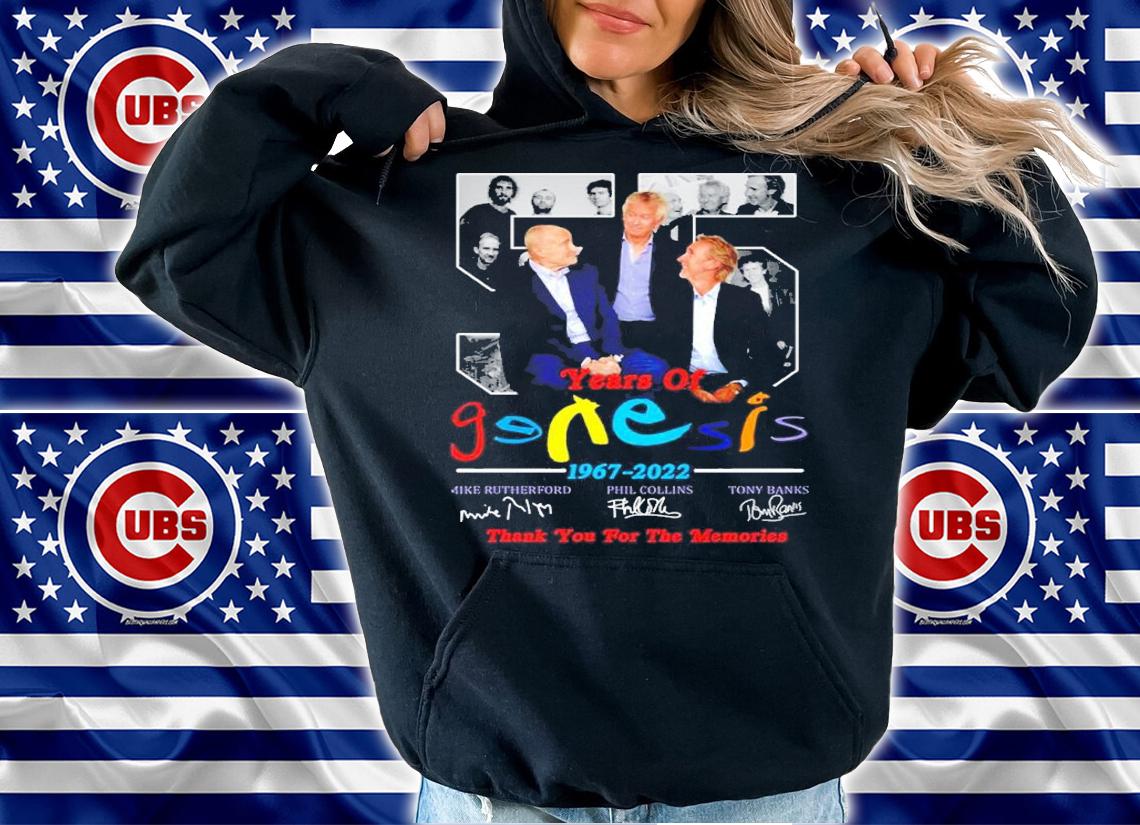 55 Years Of Genesis 1967 2022 Thank You For The Memories Signatures t-shirt hoodie