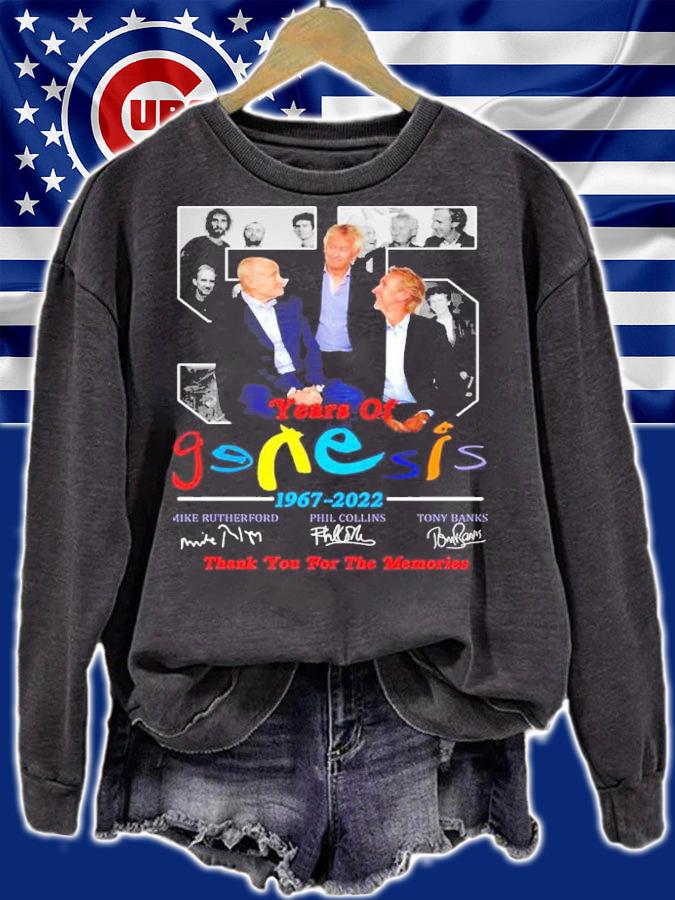 55 Years Of Genesis 1967 2022 Thank You For The Memories Signatures t-shirt sweatshirt