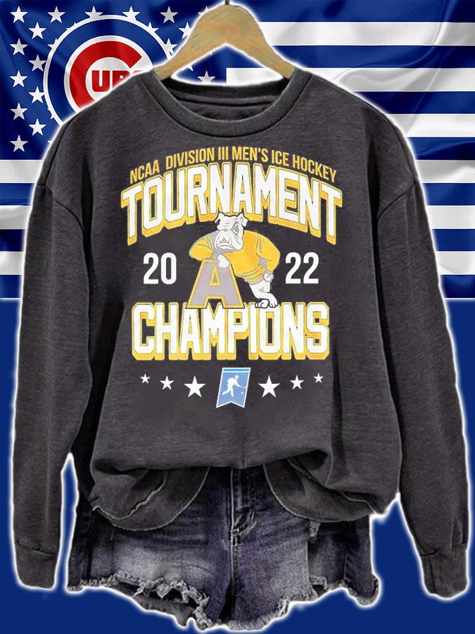 Adrian Bulldogs NCAA Division III Men's Ice Hockey Champions 2022 t-shirt sweatshirt