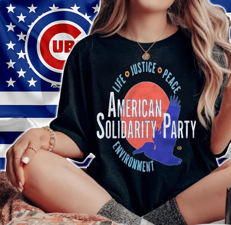 American Solidarity Party Logo Distressed Shirt t-shirt woman shirt