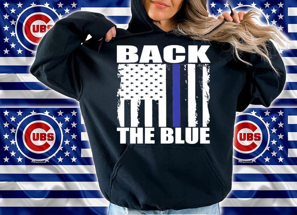 Back The Blue Thin Blue Line American Flag T-Shirt t-shirt