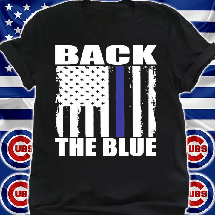 Back The Blue Thin Blue Line American Flag T-Shirt t-shirt