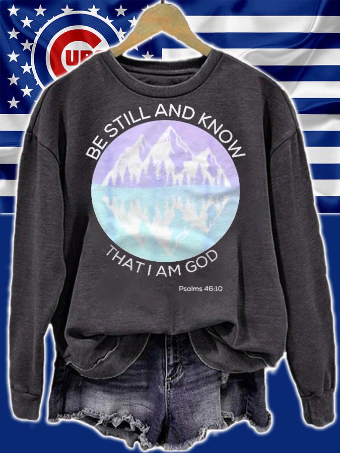 Be Still And Know That I Am God Mountain Lake Faith Outdoors Shirt t-shirt sweatshirt