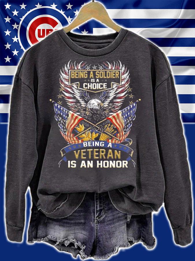 Being A Soldier Is A Choice, Being A Veteran Eagle Vintage T-Shirt t-shirt sweatshirt