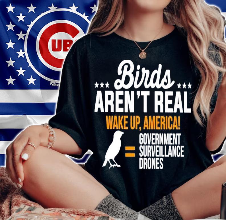 Birds Aren't Real Wake Up America Government Surveillance Drones Shirt t-shirt woman shirt