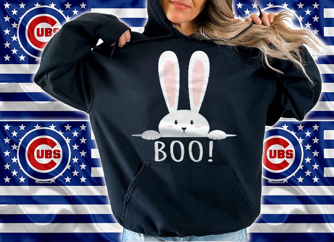 Boo! Funny Hiding Peekaboo Scary Halloween Rabbit shirt t-shirt