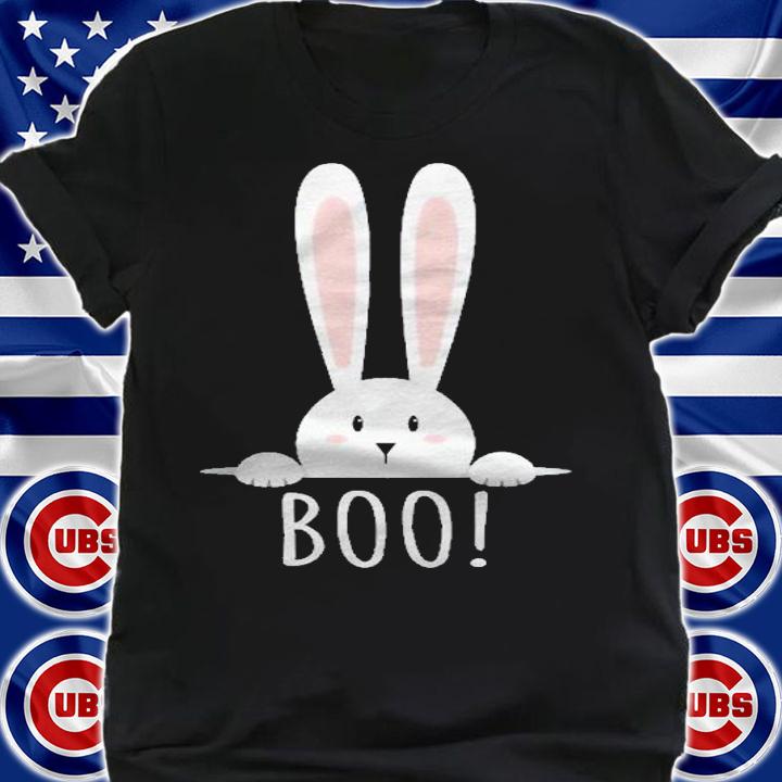 Boo! Funny Hiding Peekaboo Scary Halloween Rabbit shirt t-shirt