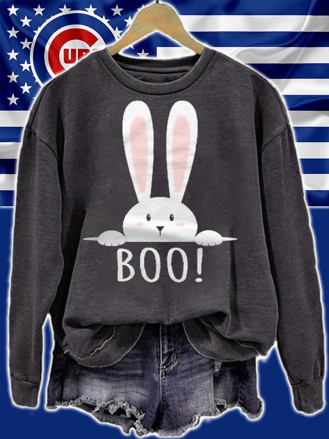 Boo! Funny Hiding Peekaboo Scary Halloween Rabbit shirt t-shirt
