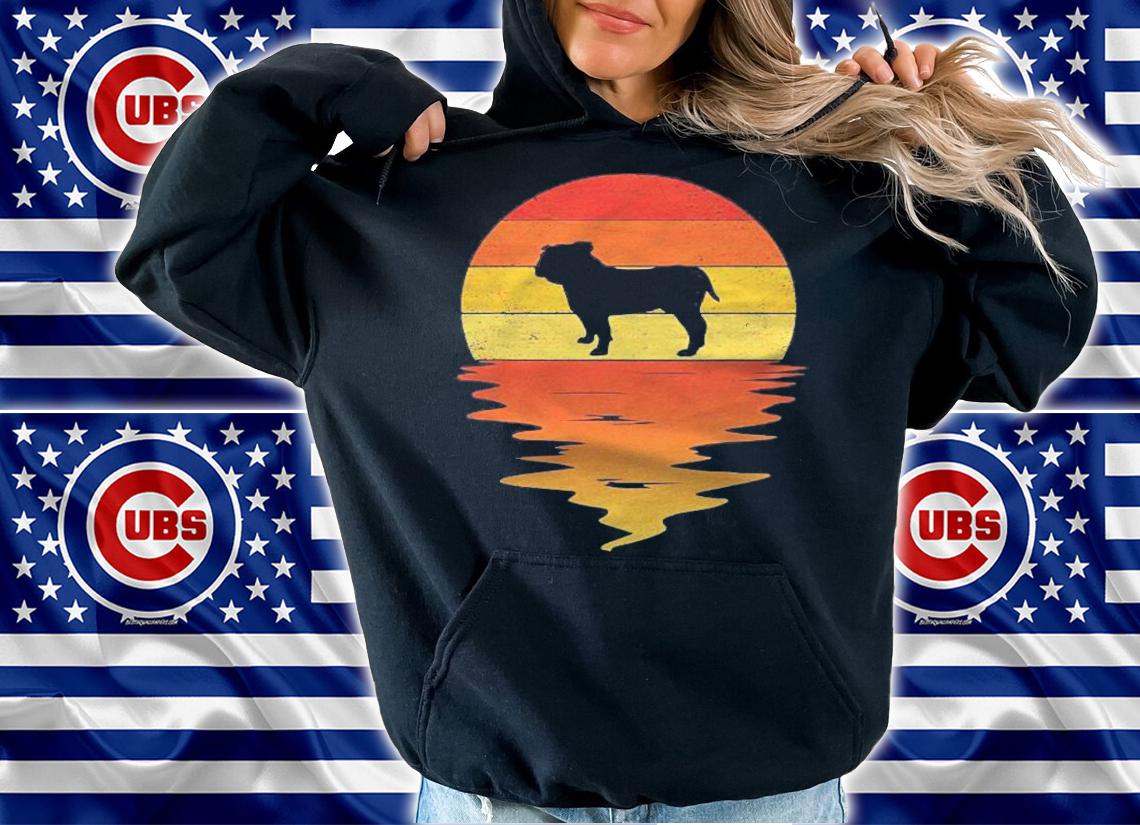Bulldog Shirt 70S Vintage Retro Sunset Bulldog T-shirt t-shirt hoodie