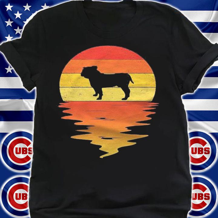 Bulldog Shirt 70S Vintage Retro Sunset Bulldog T-shirt t-shirt shirt