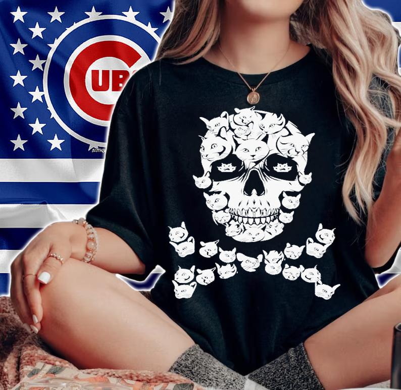 Cats Skull Skeleton Halloween T-shirt t-shirt
