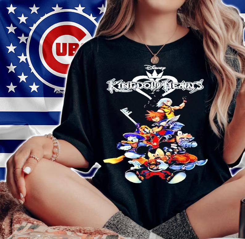 Disney Kingdom Hearts Group with logo T-shirt t-shirt woman shirt