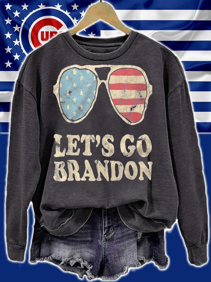 Let's Go Brandon Sunglasses Vintage Retro T-Shirt t-shirt sweatshirt