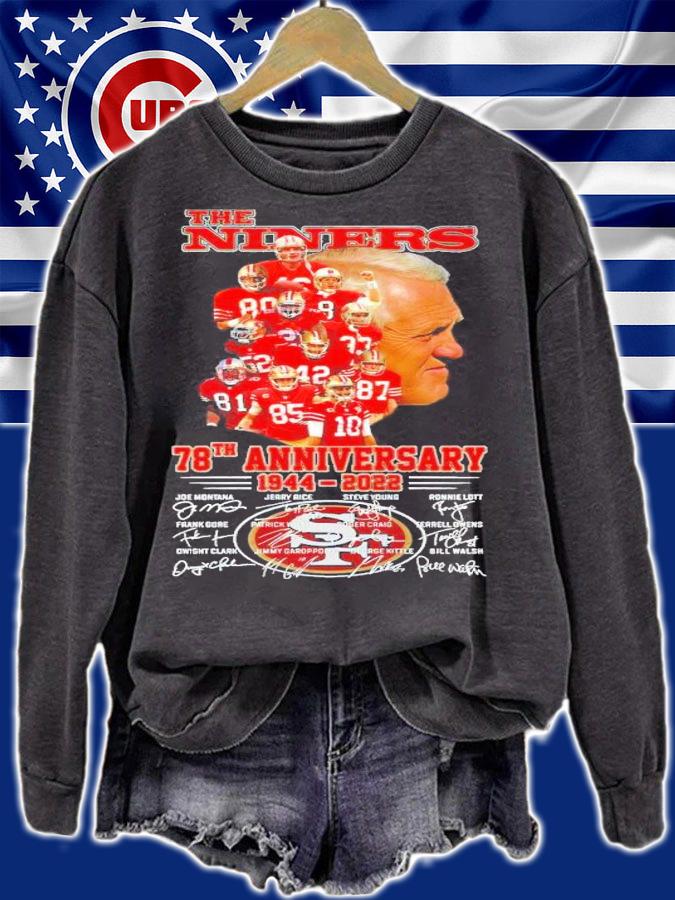 San Francisco 49ers The Niners 78th Anniversary 1944-2022 Signatures Shirt t-shirt sweatshirt