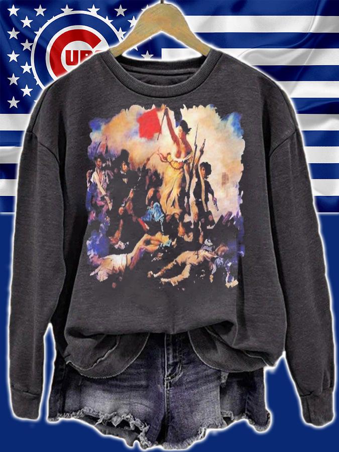 Delacroix Famous Painting The Liberty Leading The People Shirt t-shirt sweatshirt