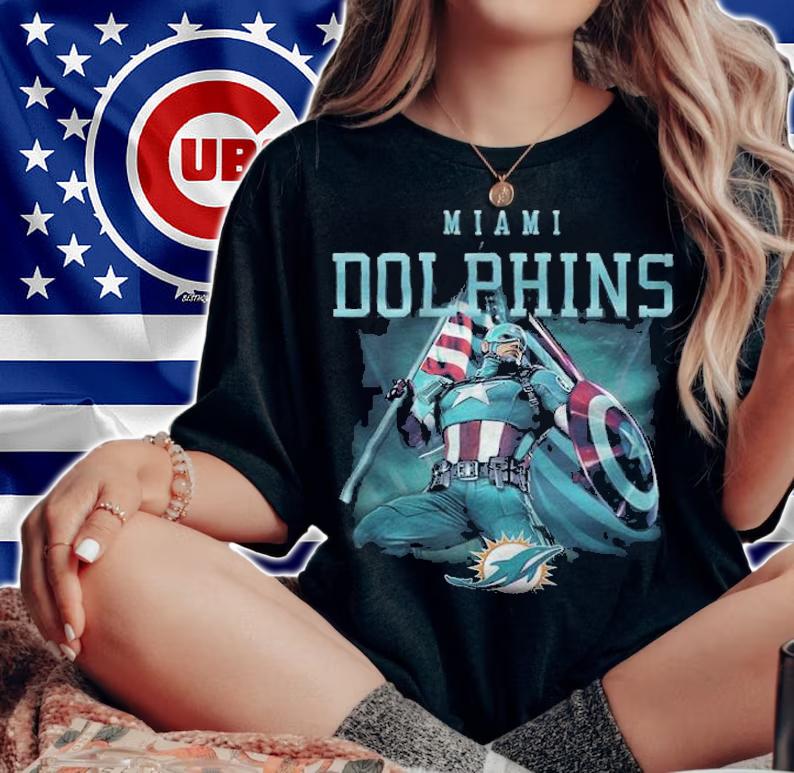Miami Dolphins Chris Evans Captain America T-shirt t-shirt woman shirt