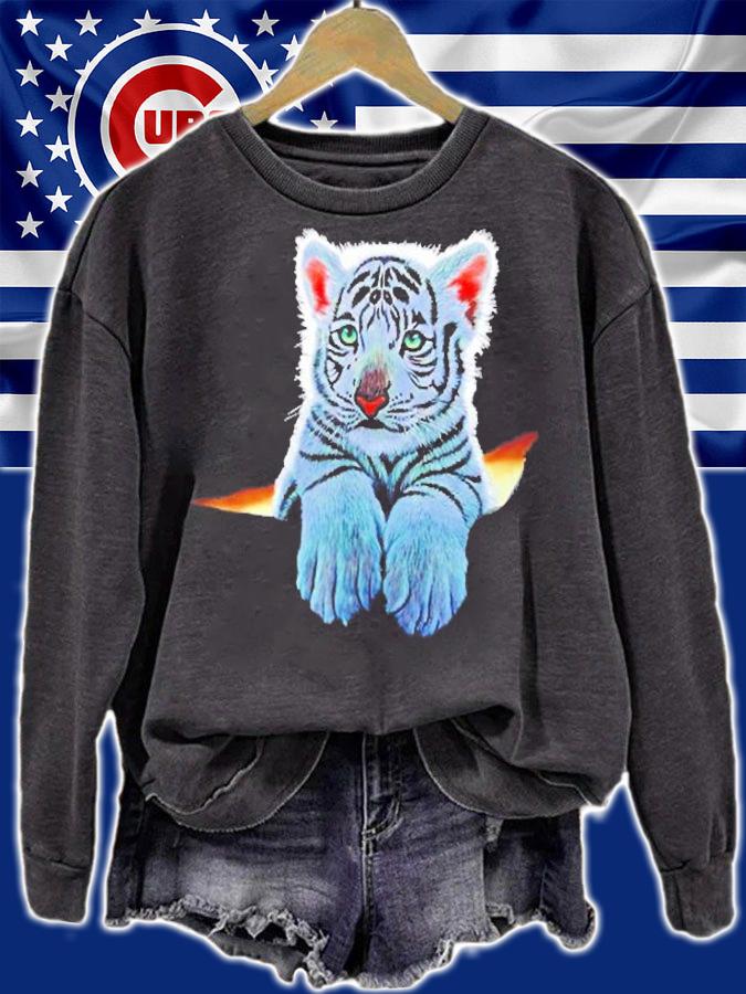 Schim Schimmel Original Artwork White Tiger Cub T-Shirt t-shirt sweatshirt