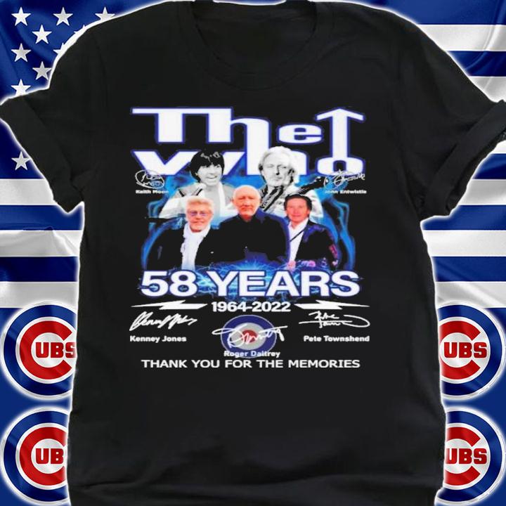 The Who 58 Years 1964-2022 Signatures Thank You For The Memories Shirt t-shirt