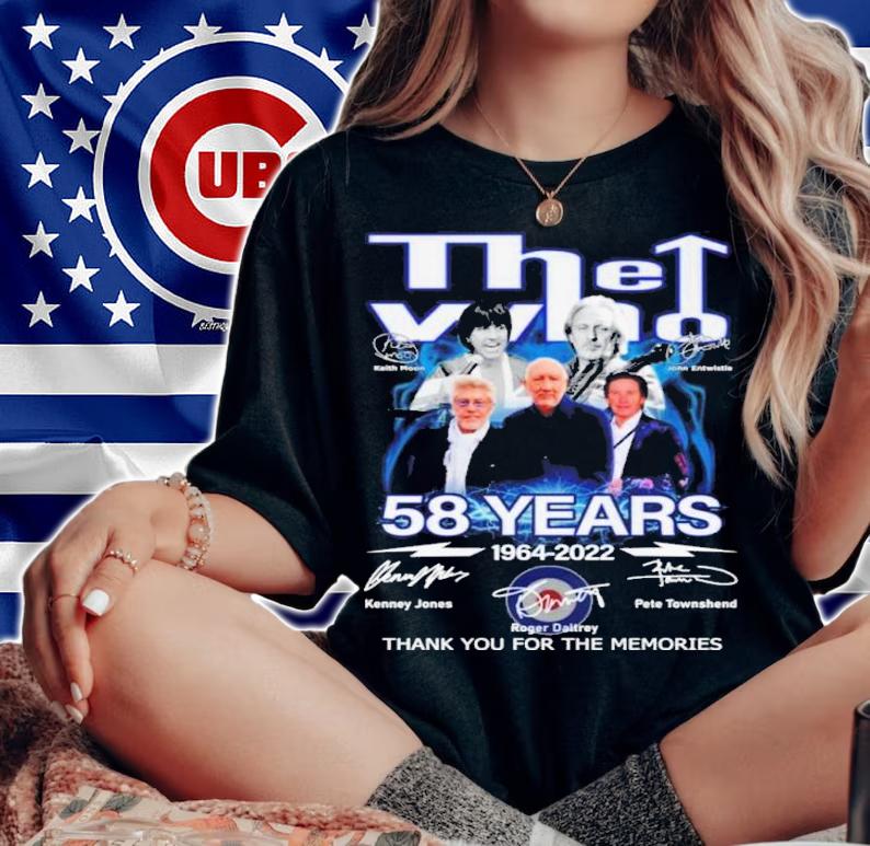The Who 58 Years 1964-2022 Signatures Thank You For The Memories Shirt t-shirt