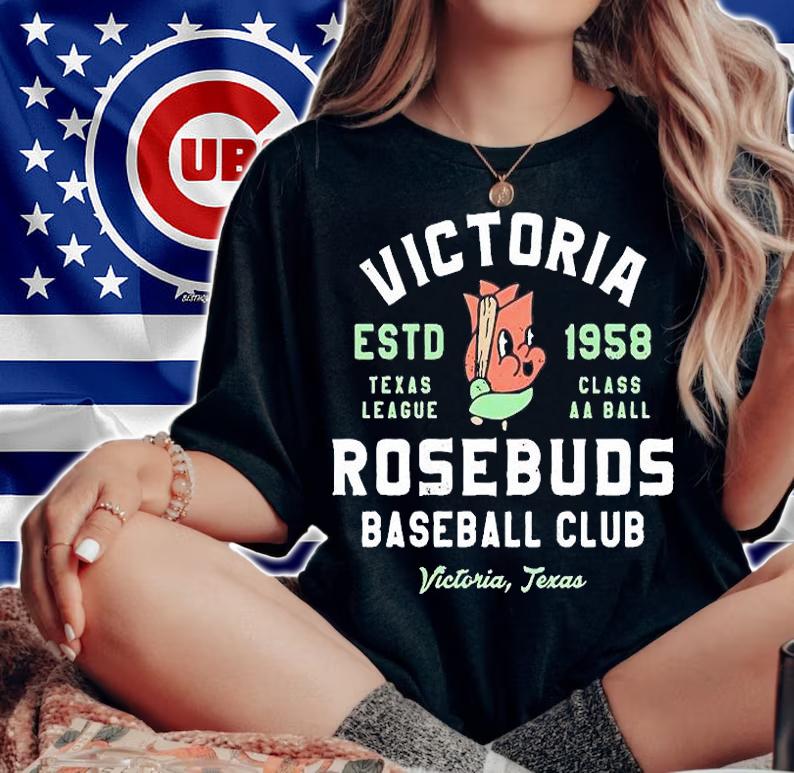 Victoria Rosebuds Baseball Club Estd 1958 T-Shirt t-shirt