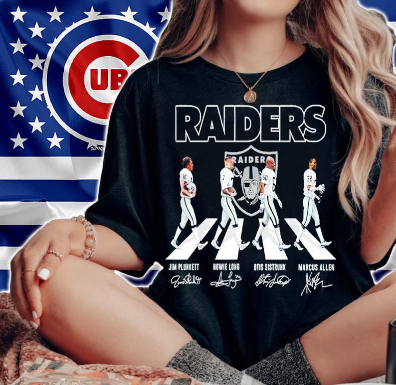 Las Vegas Raiders Football Team Abbey Road Signatures Shirt t-shirt woman shirt