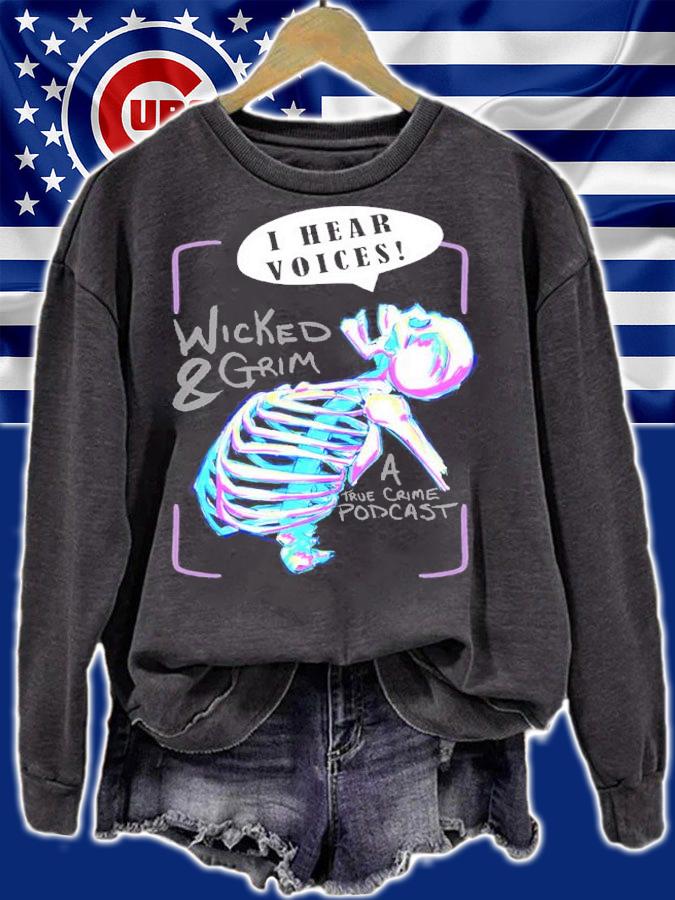 Neon Skeleton I Hear Voices Wicked And Grim Shirt t-shirt sweatshirt