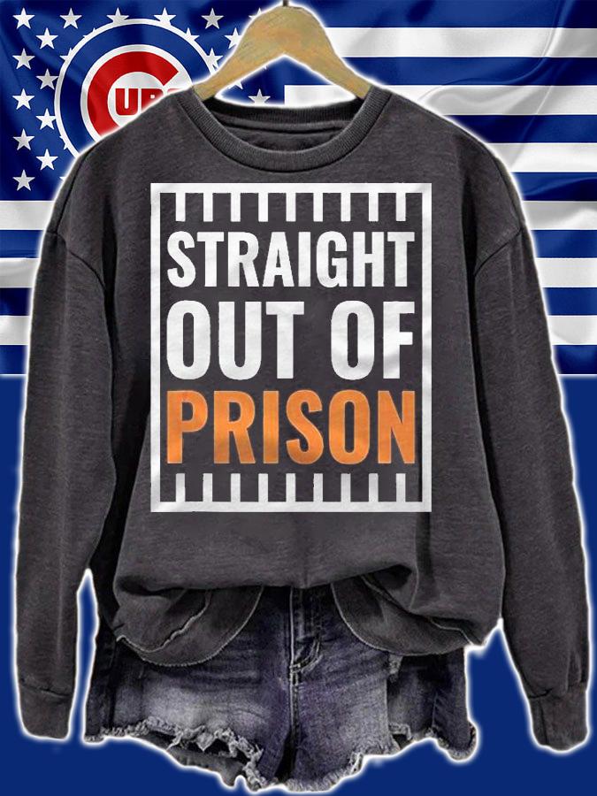 Prisoner Inmate Halloween Costume Straight Out Of Prison Shirt t-shirt sweatshirt