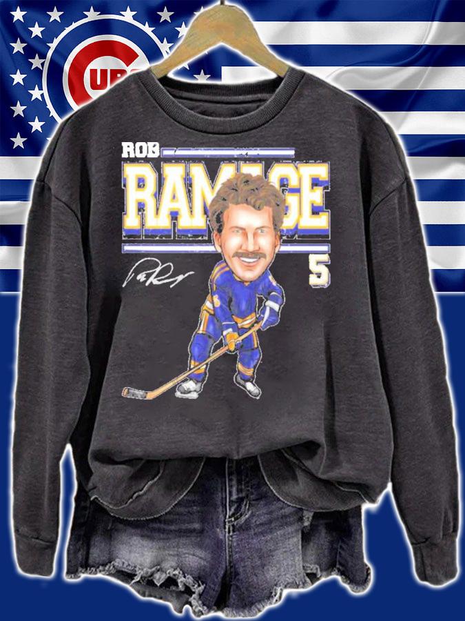 Rob Ramage St. Louis Cartoon Hockey Signatures Shirt t-shirt sweatshirt