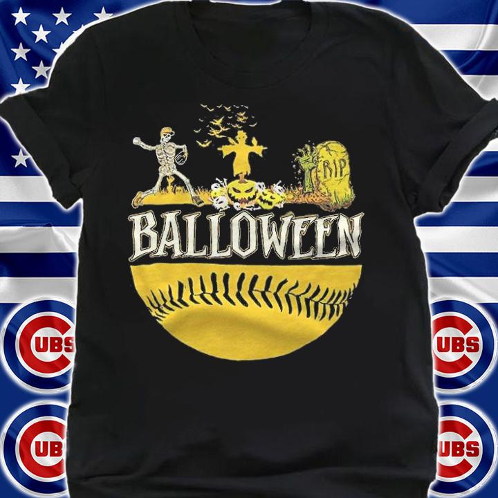 Halloween Balloween Softball Baseball T-Shirt t-shirt shirt