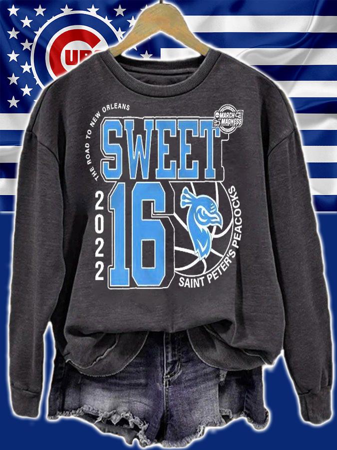 Saint Peter's Peacocks March Madness Sweet 16 NCAA The Road To New Orleans 2022 T-Shirt t-shirt sweatshirt