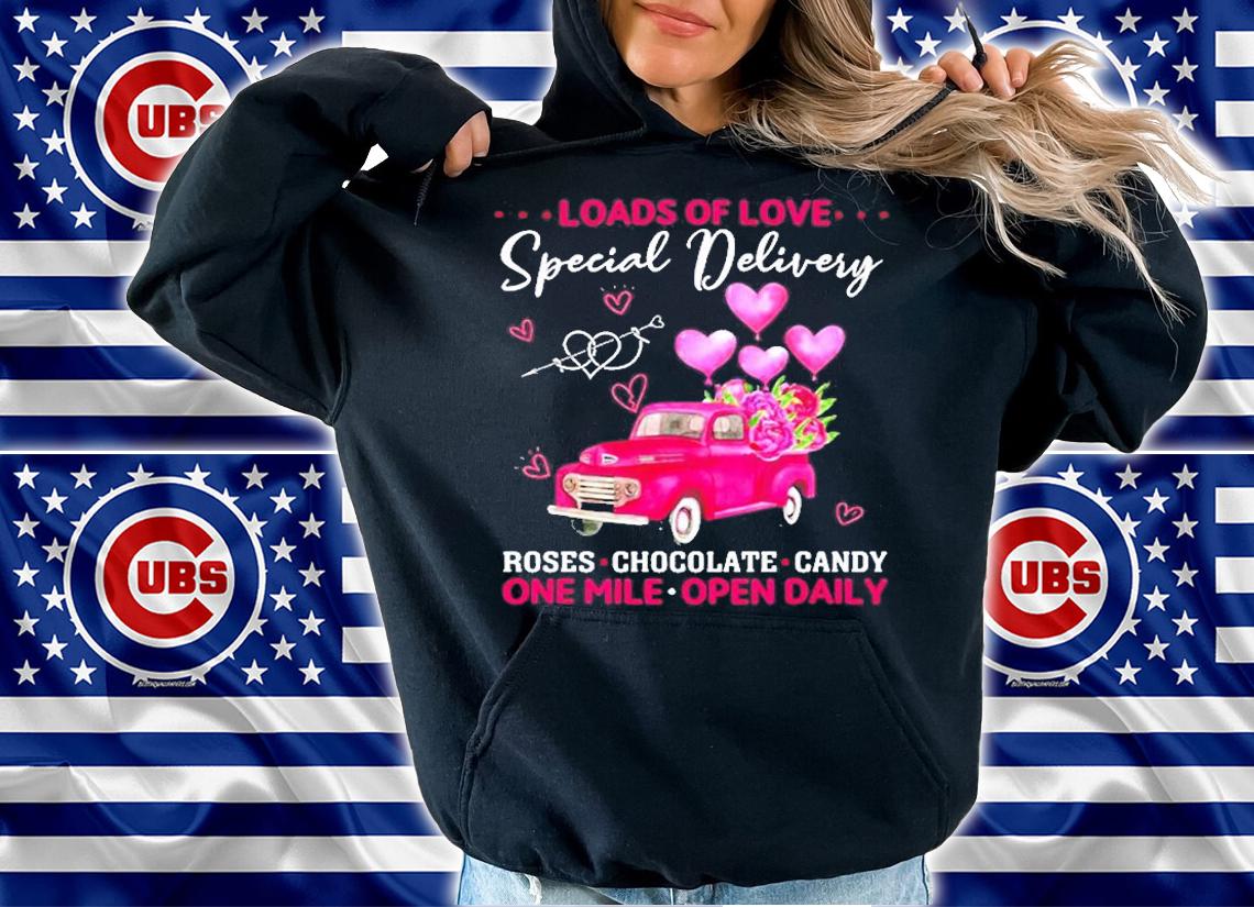 Valentines Day Womens Valentine Pink Truck T-Shirt t-shirt