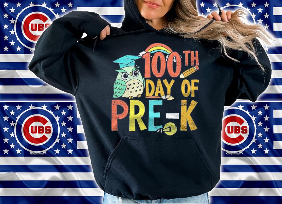 Wise Bird Owl 100Th Day Of Pre K Happy 100 Days Of School Shirt t-shirt