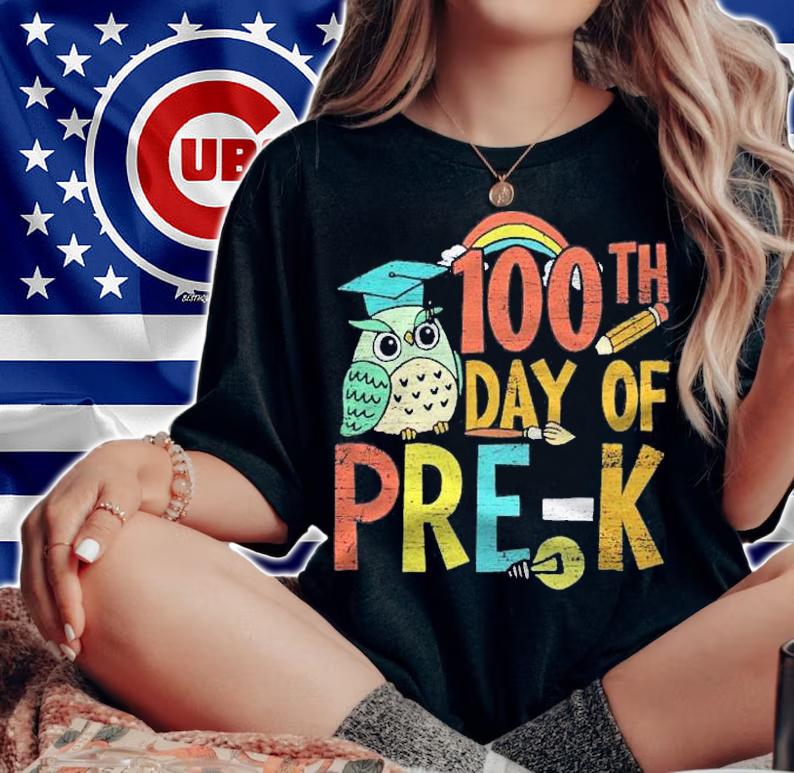 Wise Bird Owl 100Th Day Of Pre K Happy 100 Days Of School Shirt t-shirt
