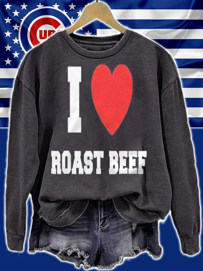 I Love Roast Beef Red Heart Shirt t-shirt