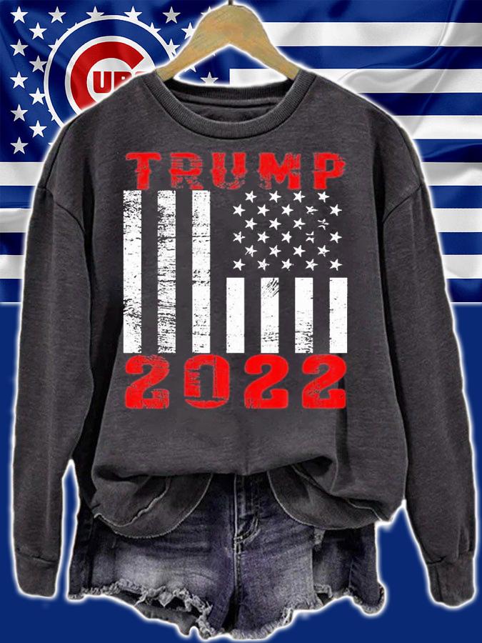 Trump 2022 Vintage American Flag Trump 2022 T-Shirt t-shirt sweatshirt